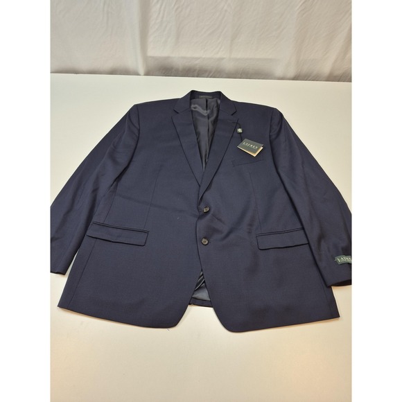 Ralph Lauren Blazer Mens 52 Navy 100% Wool Suit Jacket Sport Coat NWT